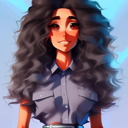 00013-796071489-anime full body portrait of a hard, angular, Optimistic patient woman, Lavish, _(, with long curly gray hair wearing plaid skirt.png